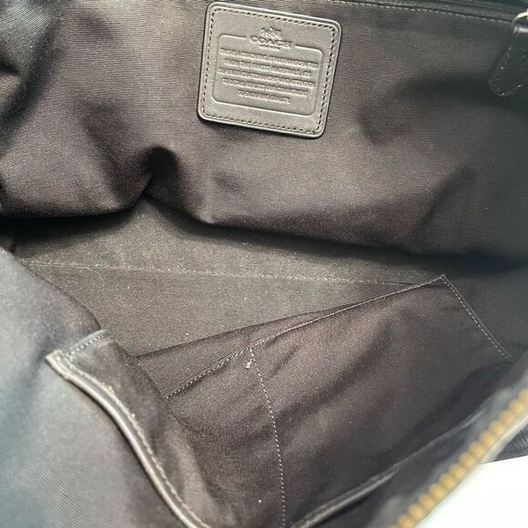 Coach Snake Print Shoulder Bag - Black and Tan - Picture 11 of 12